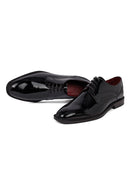 Men's Black Lace-up Patent Leather Classic Shoe | Derimod