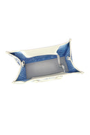 Woman Blue Long Strap Patterned Fabric Shoulder Bag | Derimod