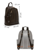 Woman Khaki Printed Casual Backpack | Derimod