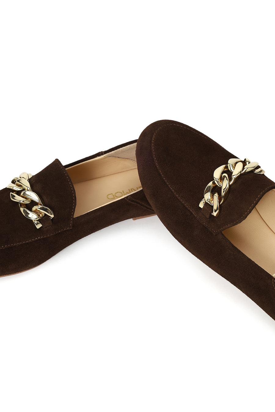 Kadın Kahverengi Tokalı Süet Deri Maskülen Loafer