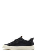 Men's Black Lace-up Leather Sneaker | Derimod