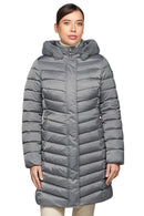 Geox Women's Gray Xhup, Bettanie Hooded Long Coat | Derimod