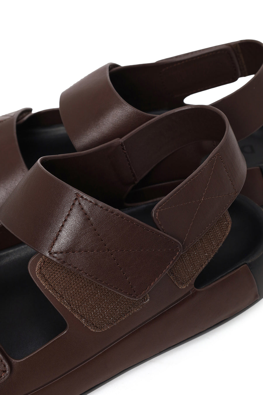 Male Brown Strapped Leather Sandals