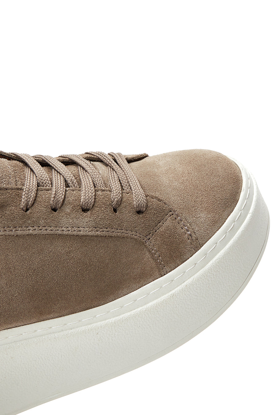 Kadın Vizon Süet Deri Kalın Tabanlı Sneaker