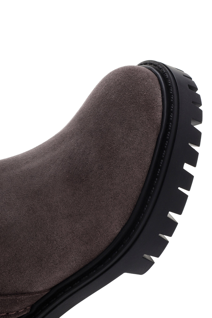 Women's Mink Short Heeled Suede Leather Boots