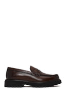 Erkek Kahverengi Deri Casual Loafer | Derimod