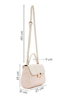 Women's Beige Long Strap Straw Shoulder Bag | Derimod