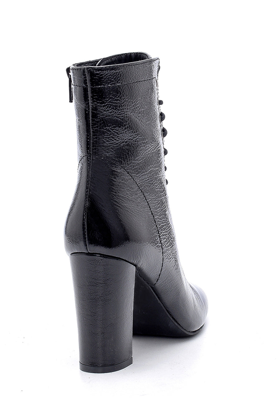 Women's Leather Patent Leather Heeled Boots