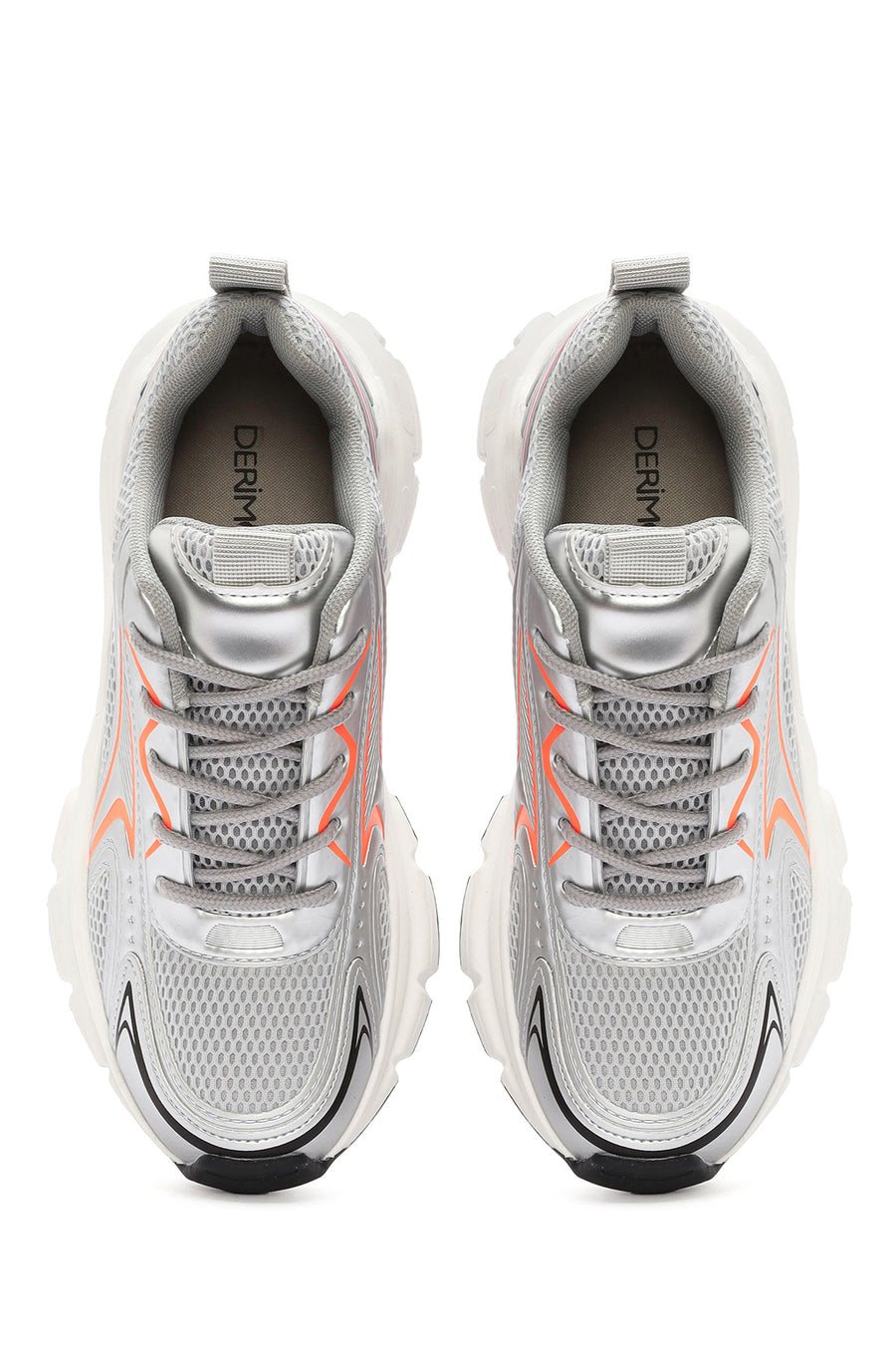Kadın Turuncu Kalın Tabanlı Bağcıklı Sneaker