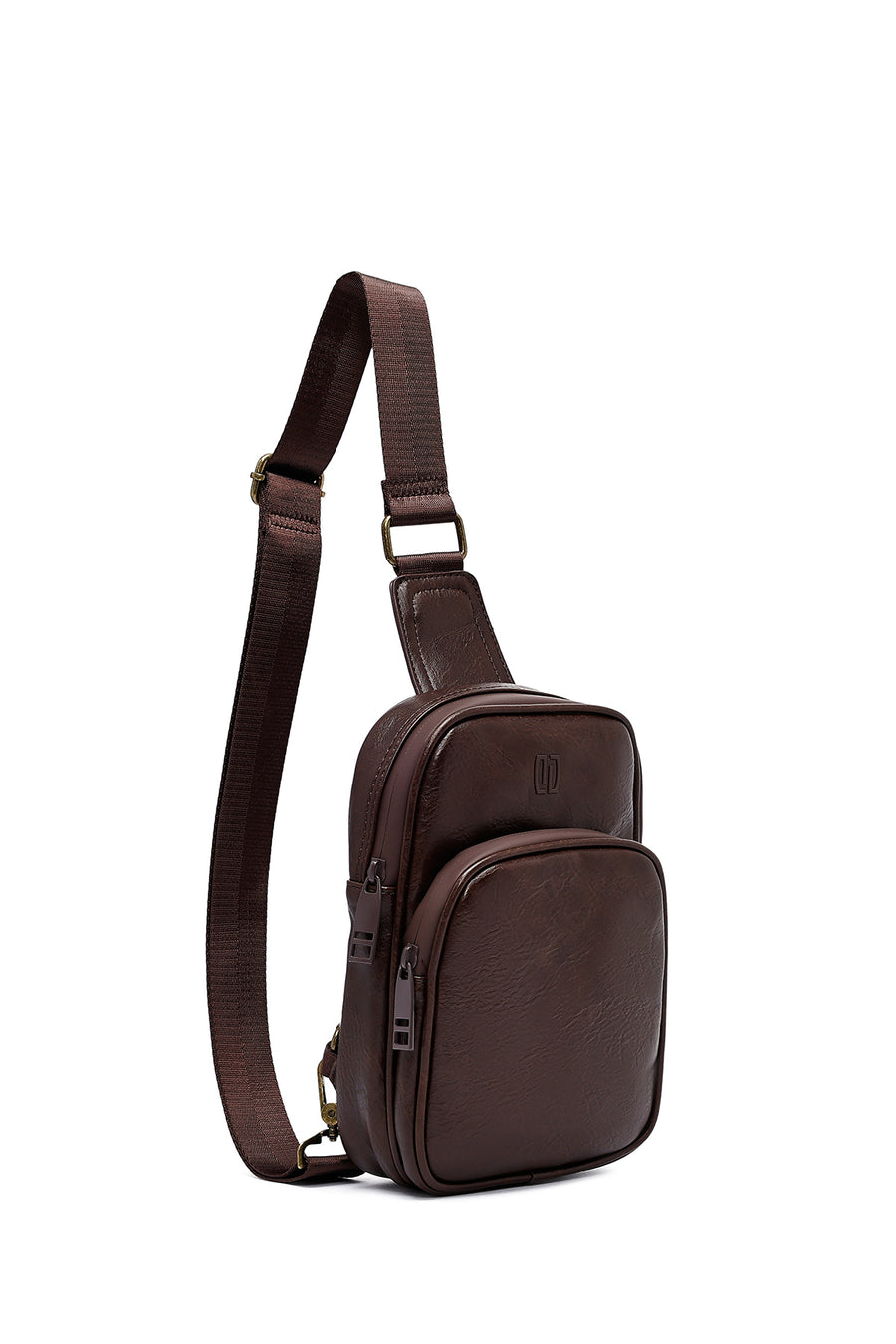 Men's Brown Mini Crossbody Bag