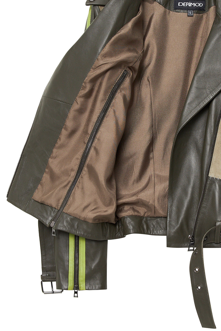 Madonna Women's Green Double Breasted Leather Jacket