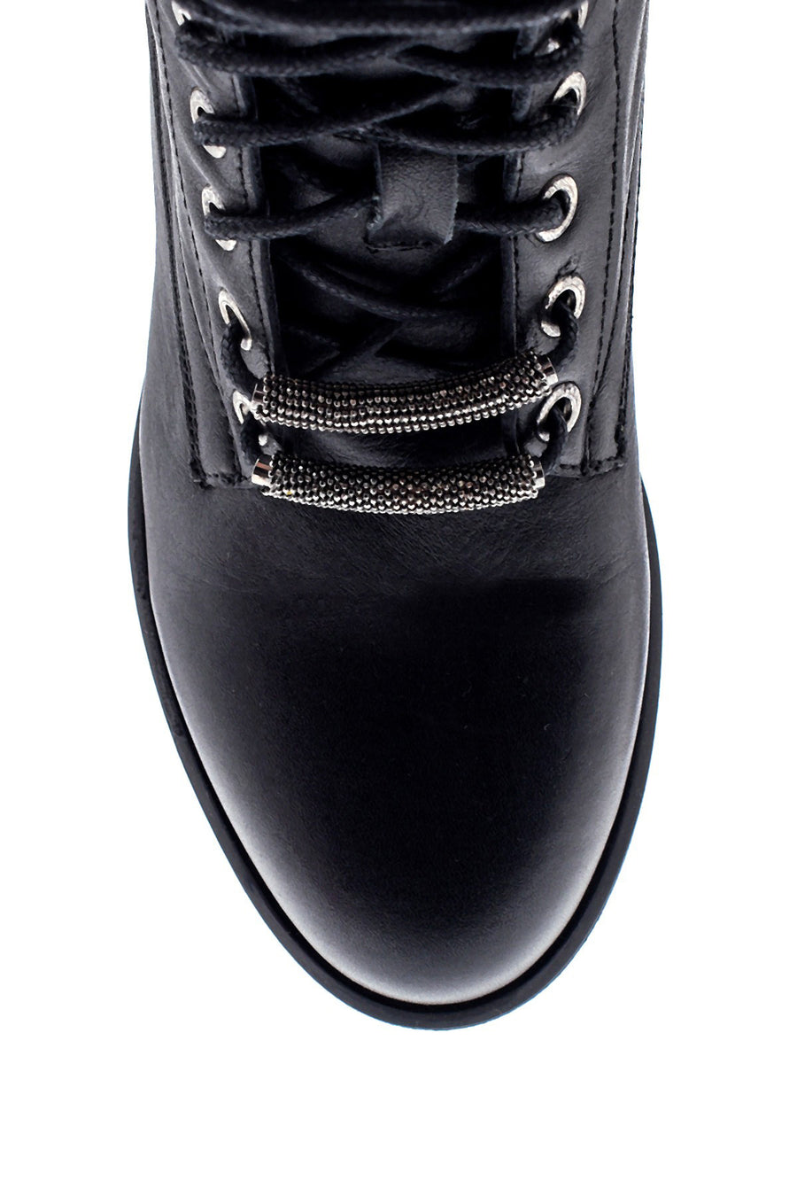 Women's Leather Accessory Detailed Boots