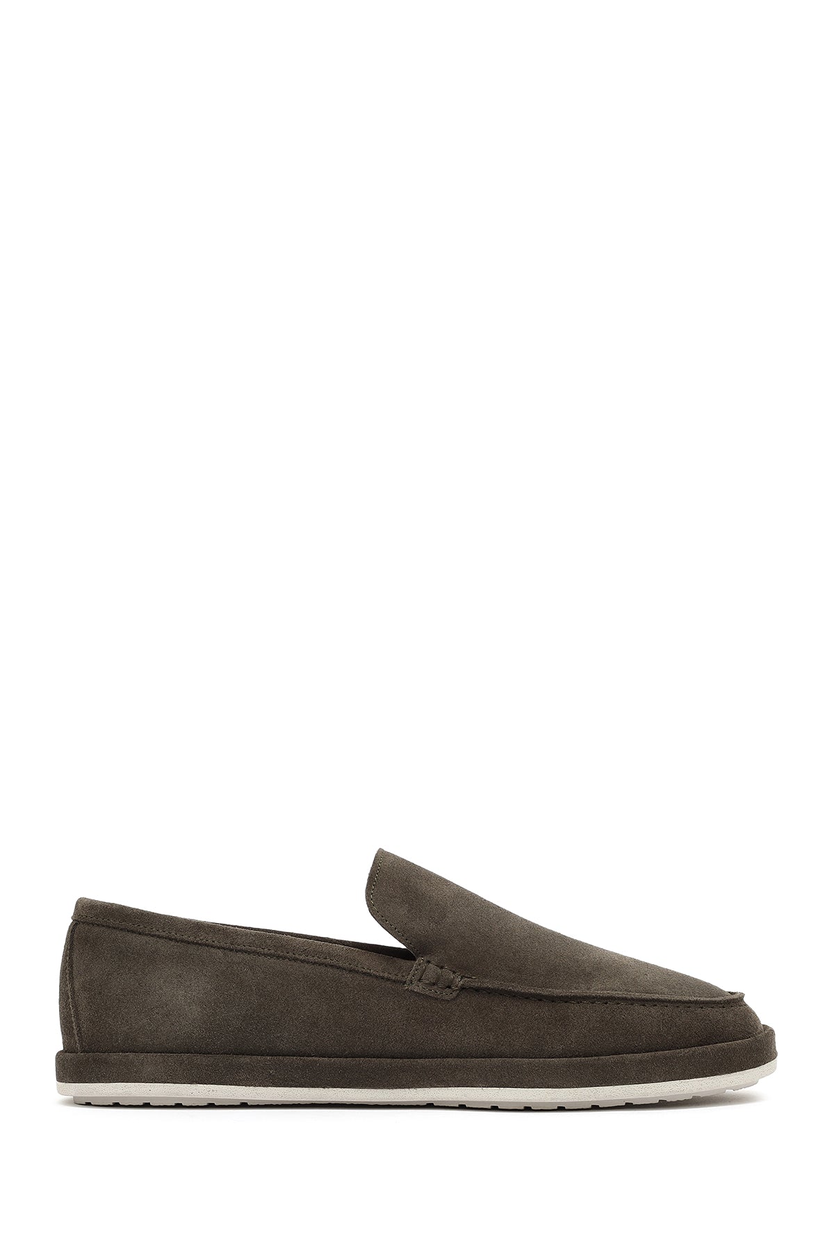 Men's Khaki Suede Leather Loafer 25SFD612310 | Derimod