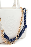 Woman White Printed Long-Strap Shoulder Bag | Derimod
