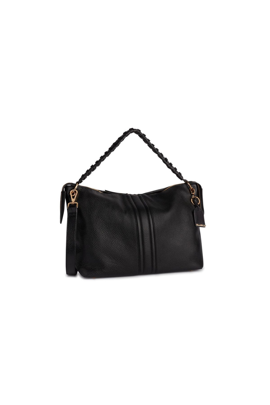 Geox Women's Black Marsila Long Strap Leather Handbag