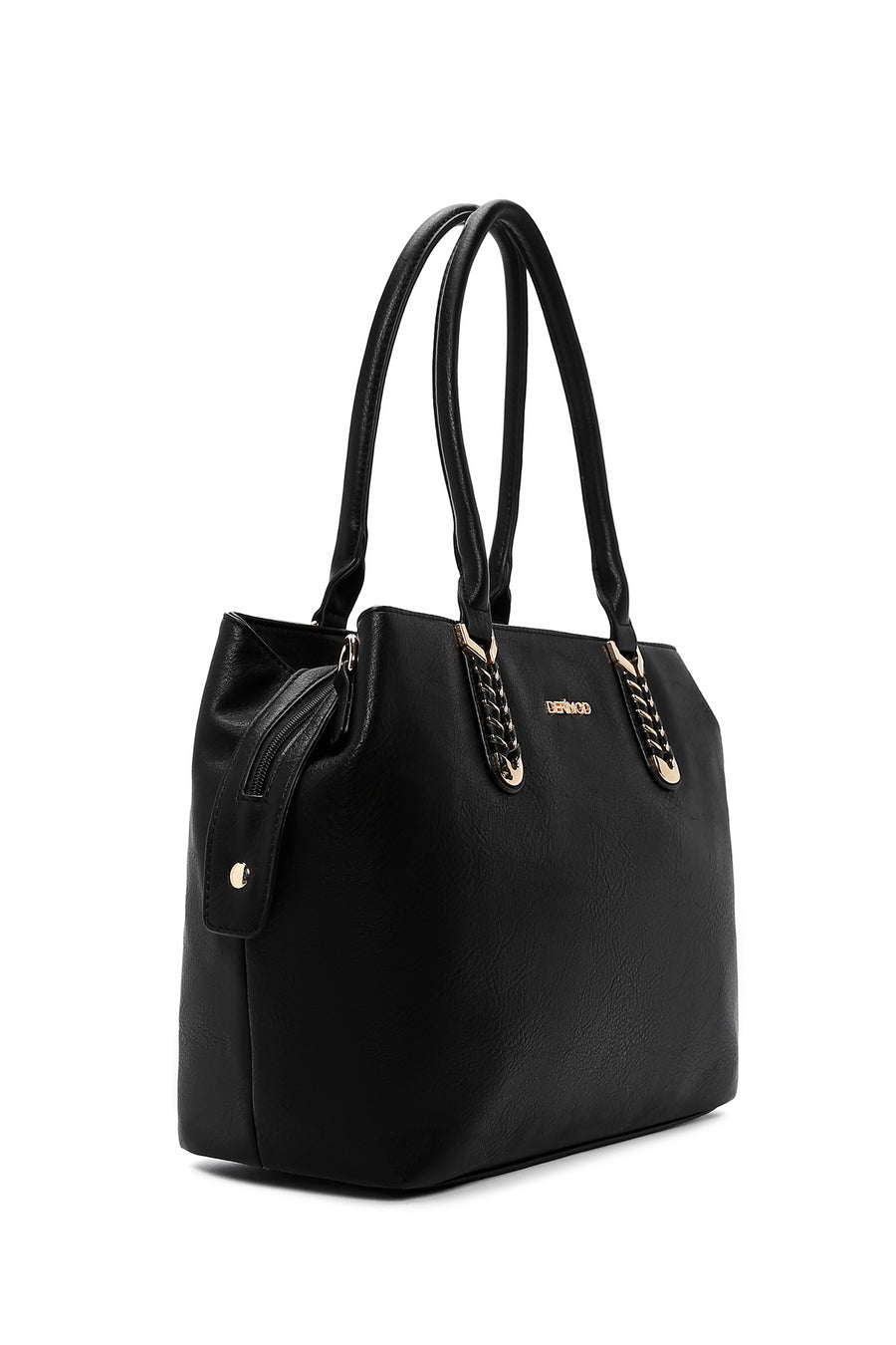 Woman Black Long-Strap Shoulder Bag