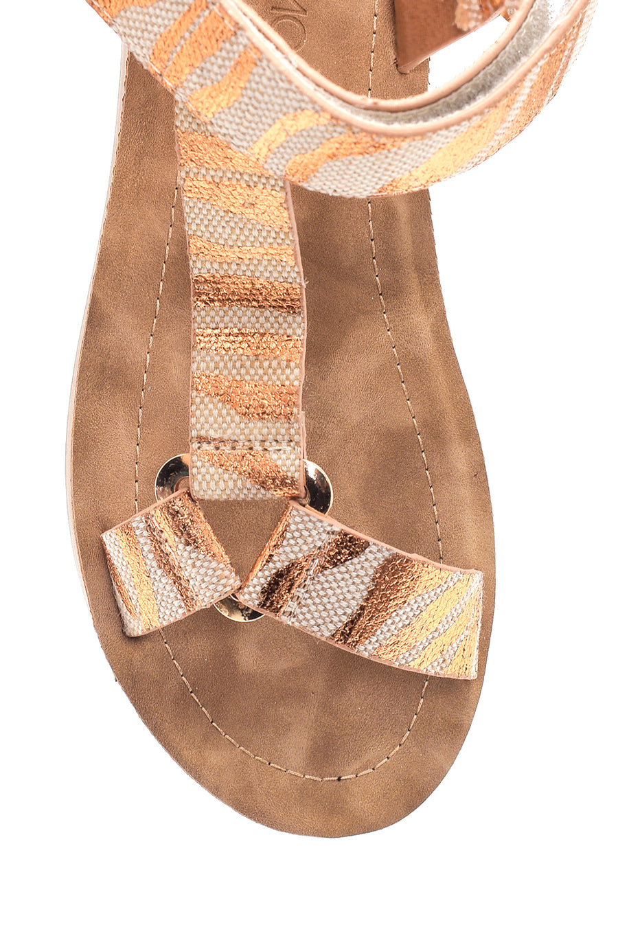 Women's Orange Printed Sandals