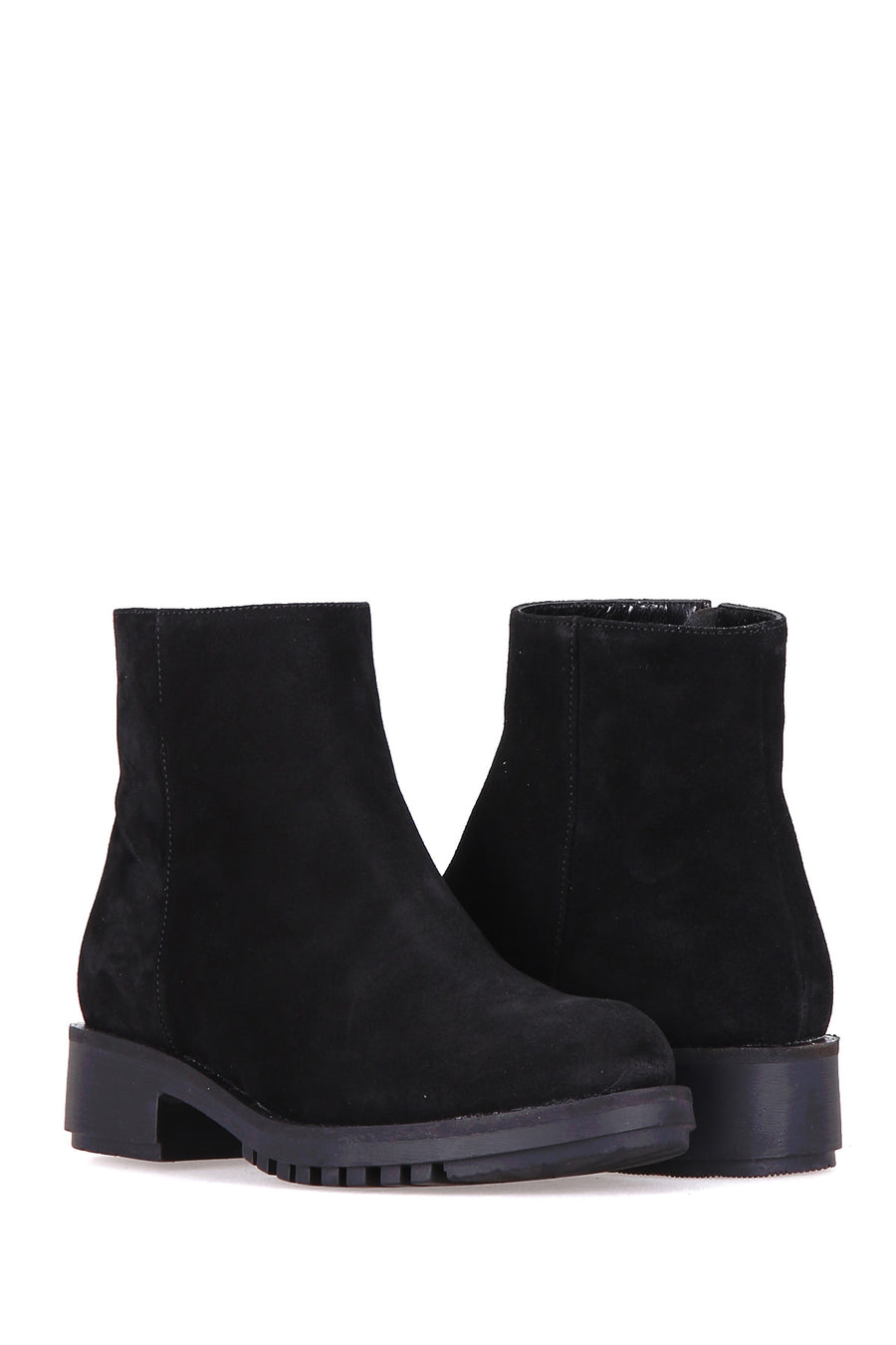 Zippered Women's Suede Boots