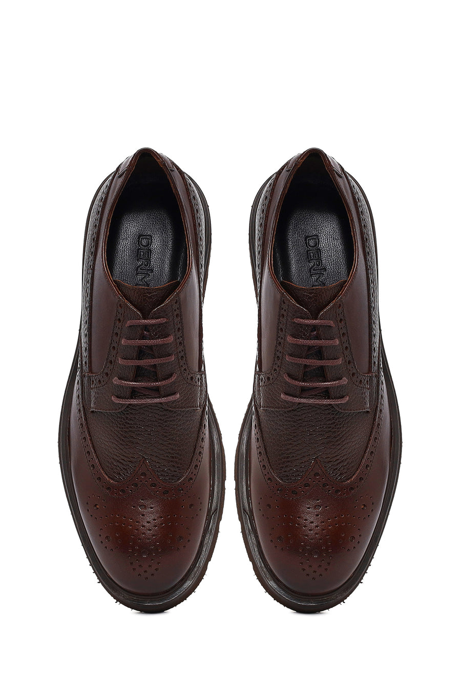 Men's Brown Lace Up Leather Casual Shoes