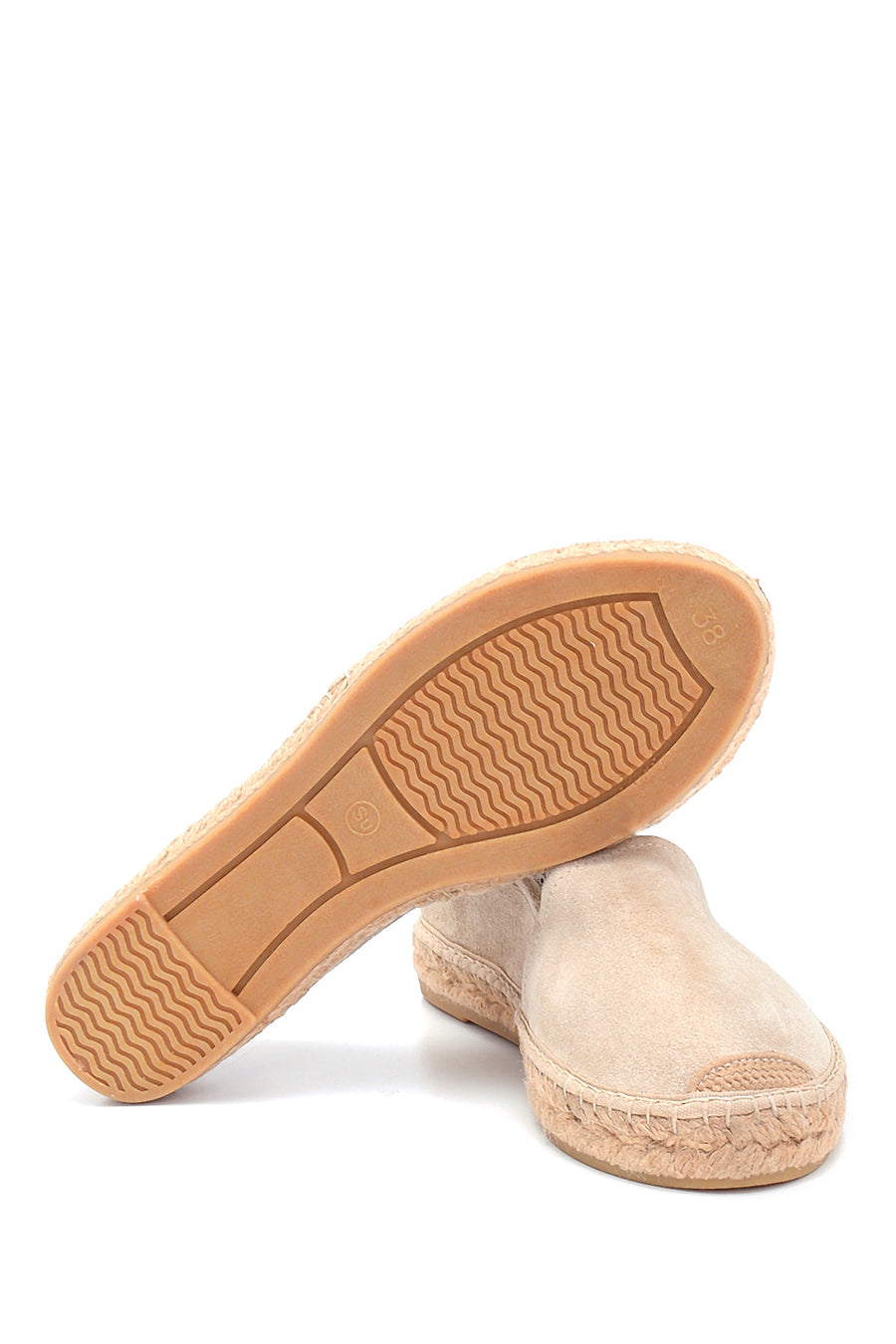 Women's Suede Wicker Detailed Espadrille