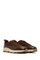 Men's Brown Thick-Soled Leather Casual Sneaker | Derimod
