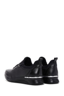 Women's Black Leather Casual Sneaker | Derimod