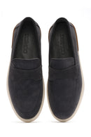 Men's Gray Suede Leather Casual Loafer | Derimod