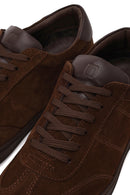 Male Brown Lace-Up Suede Leather Sneaker | Derimod