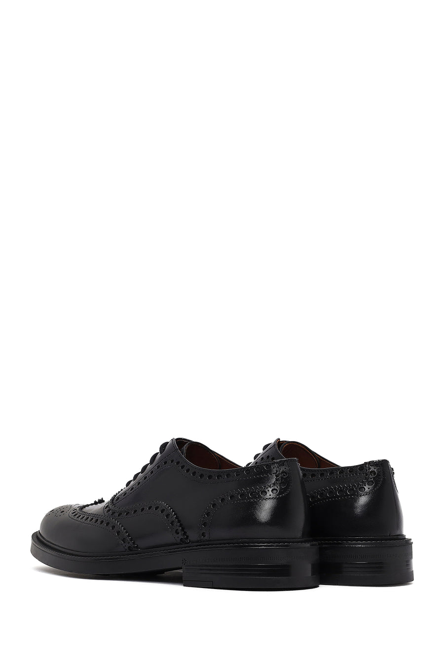 Men's Black Lace-up Leather Casual Shoes