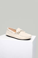 Men's White Suede Leather Shoes | Derimod