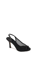 Woman Black Open-Back Stiletto Shoes | Derimod