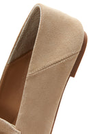 Women's Leather Suede Chain Loafer | Derimod