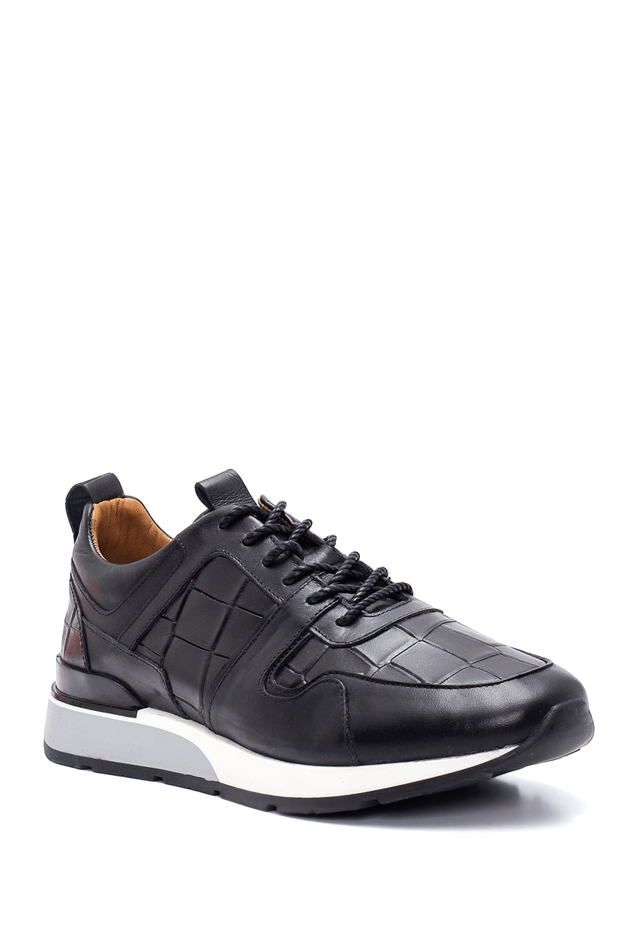 Men's Leather Patterned Sneaker