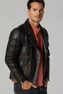 Cobain Men's Leather Jacket | Derimod