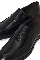 Men's Black Leather Loafer | Derimod