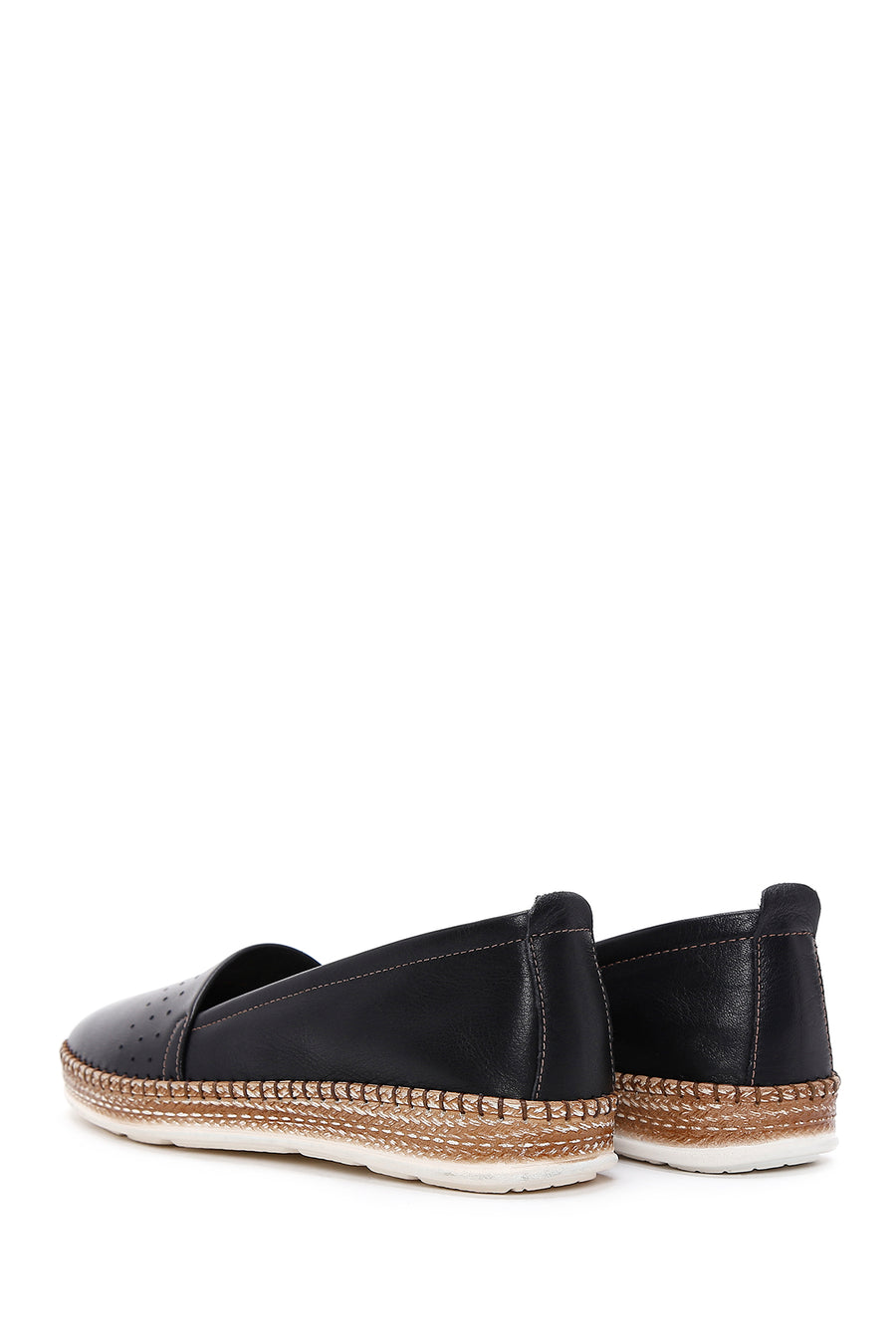 Kadın Siyah Deri Konfor Loafer