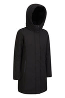 Geox Women's Black Spherica Hooded Coat | Derimod