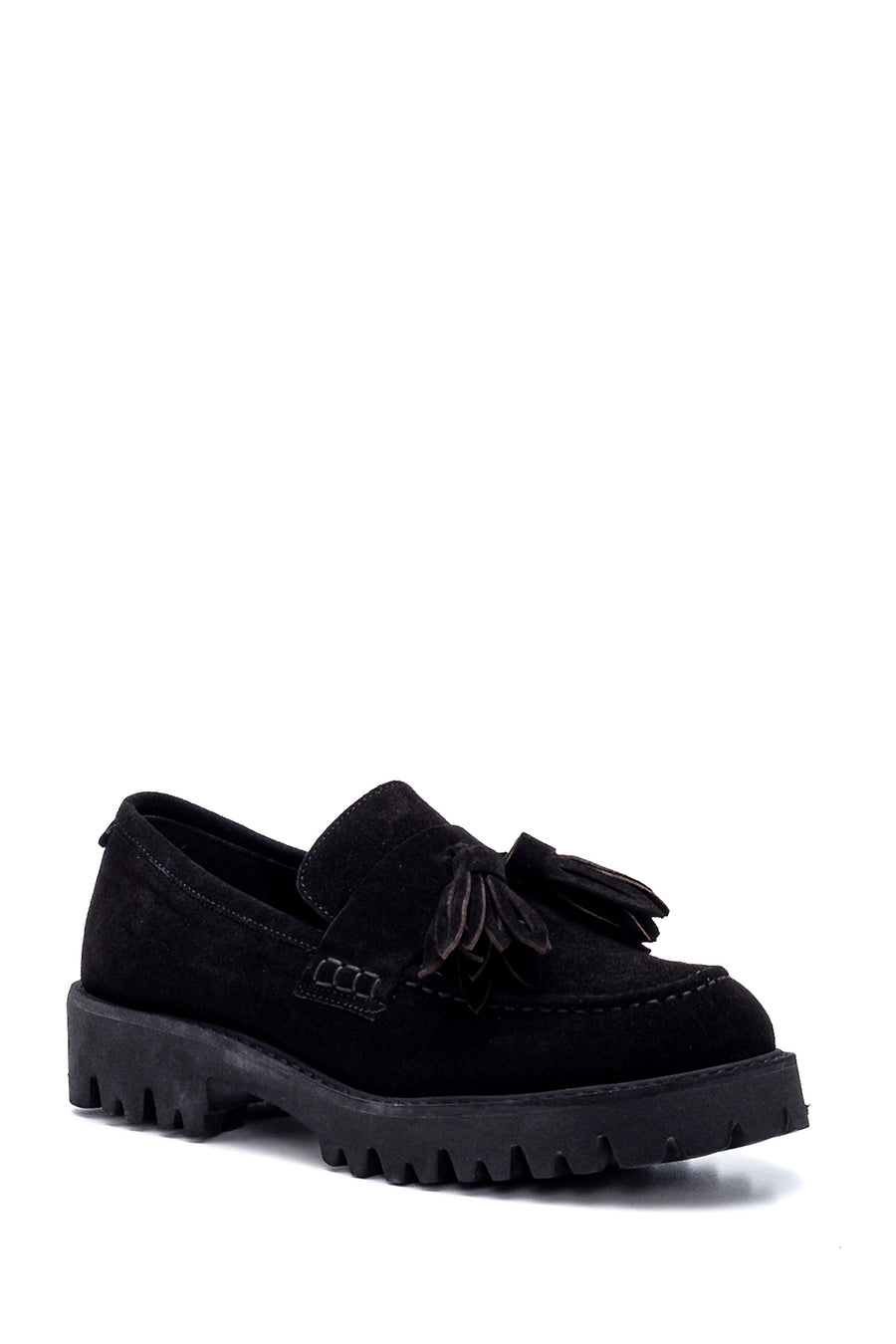 Kadın Deri Süet Loafer