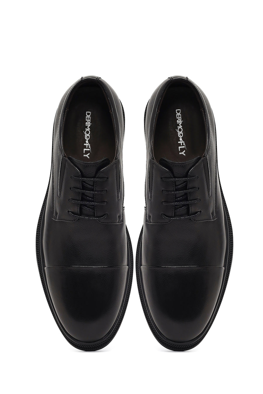 Men's Black Lace-Up Leather Classic Shoe