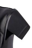 Woman Black Chunky-Heeled Leather Chelsea Boots | Derimod