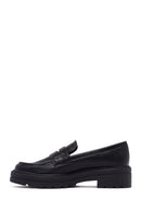 Kadın Siyah Kalın Tabanlı Maskülen Loafer | Derimod