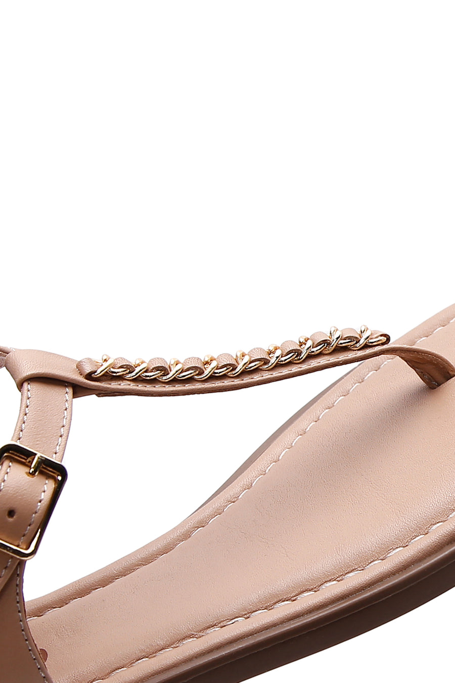 Women's Beige Leather Sandals