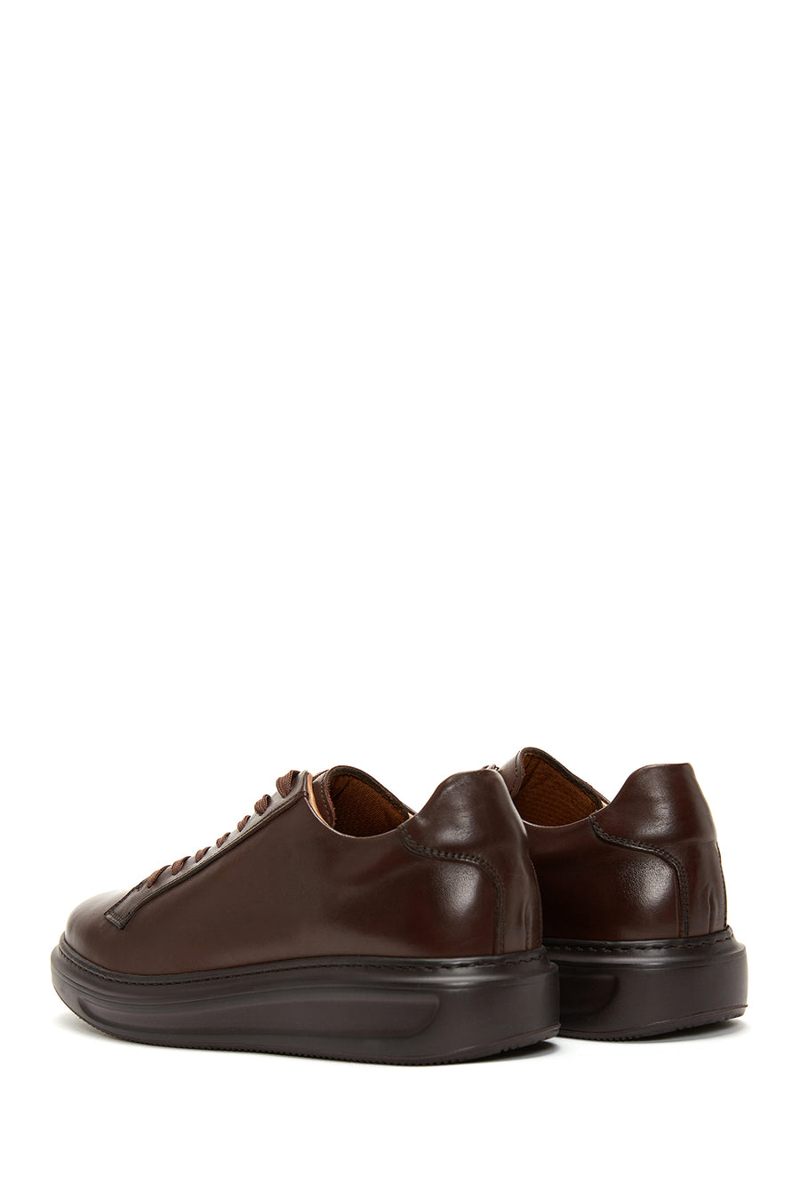 Men's Brown Leather Thick Sole Sneaker