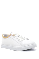 Women's Leather Chain Sneaker | Derimod