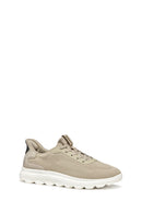 Geox Erkek Bej U Spherica Plus A - Knit.Te + Sy Bağcıklı Sneaker | Derimod
