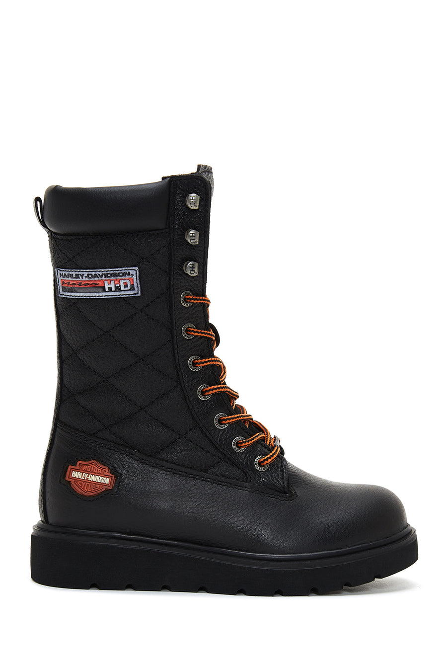 Harley Davidson Women's Black Katy Leather Boots 025Z100627 | Derimod