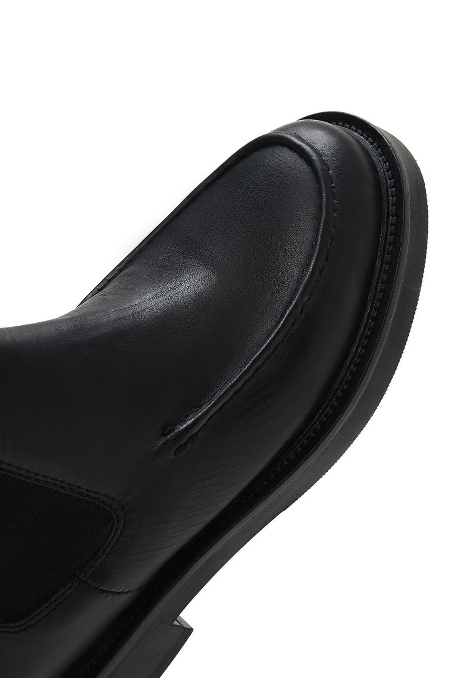 Women's Black Leather Chelsea Boots