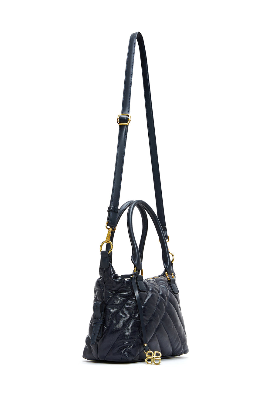 Women's Navy Blue Quilted Handbag