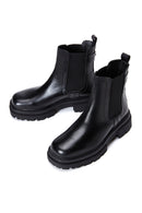 Women's Black Leather Chelsea Boots | Derimod