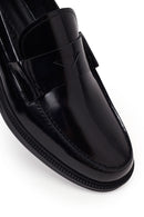 Erkek Siyah Deri Klasik Loafer | Derimod